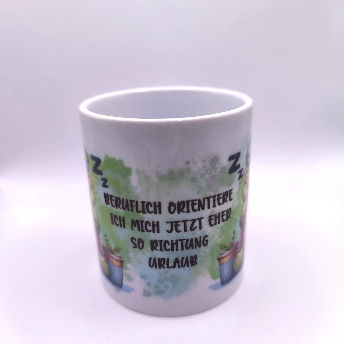 Tasse mit Schildkröte Urlaubsreif